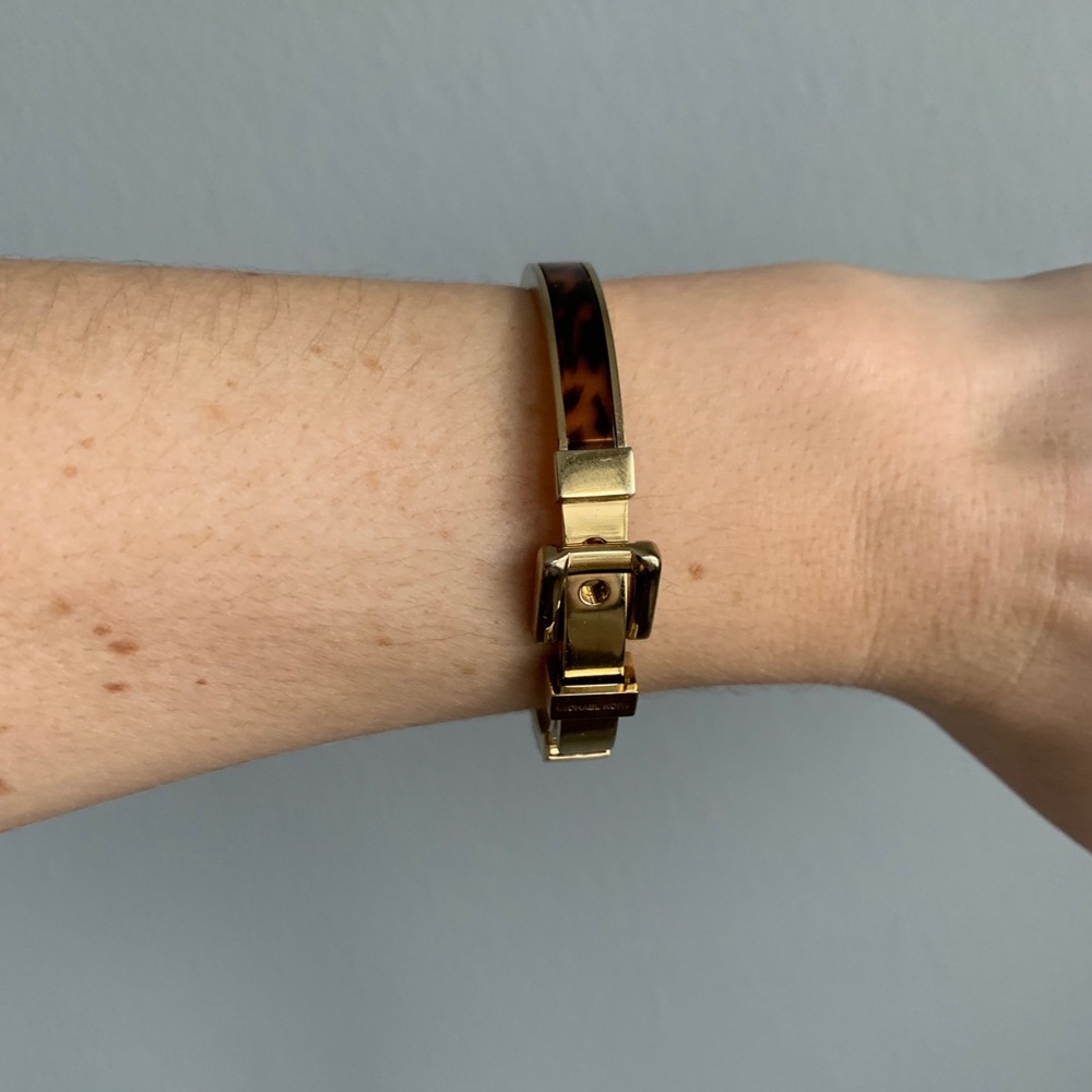 Michael Kors tortoise gold buckle bracelet